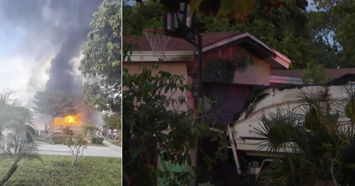 Bomberos combaten Incendio Bote Lauderdale Lakes que dejó a hombre con quemaduras graves.