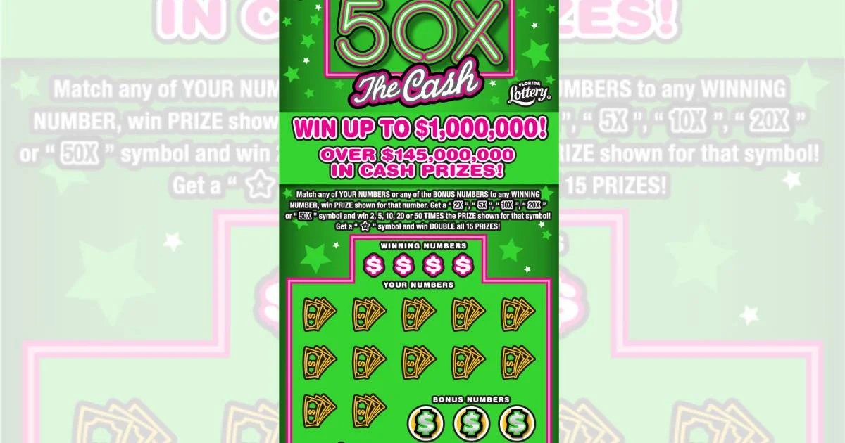 Mujer de Florida celebrando tras ganar un millón de dólares con un raspadito de la Lotería de Florida "50X The Cash".