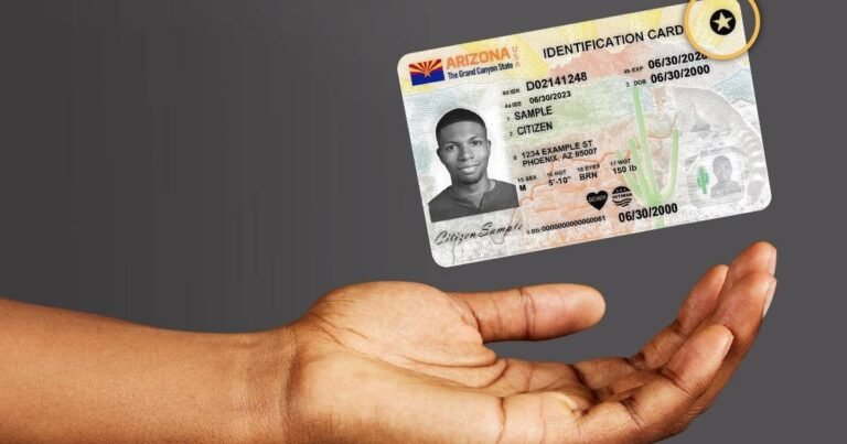 Ejemplo de tarjeta REAL ID de EEUU requerida desde el 7 de mayo para vuelos nacionales.