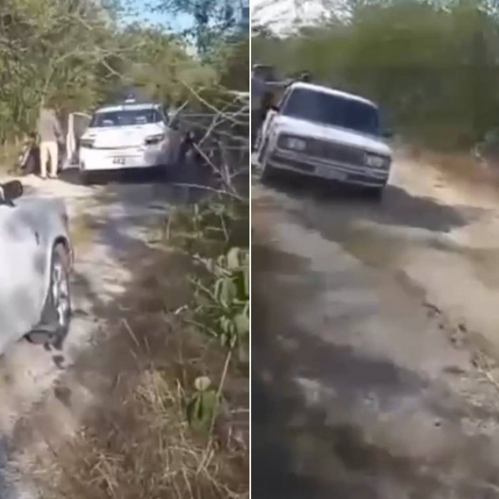Madre desesperada en la escena donde ocurrió el violento asalto a su hijo motorista en Las Tunas.