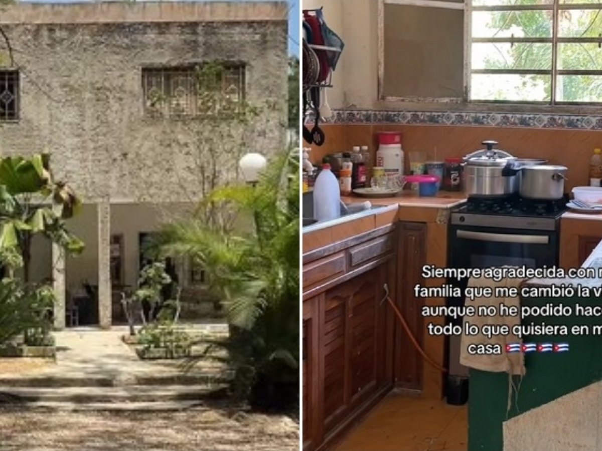 Cubana @yuyilachuli_humorcubano mostrando su casa heredada en Cuba en un video de TikTok.