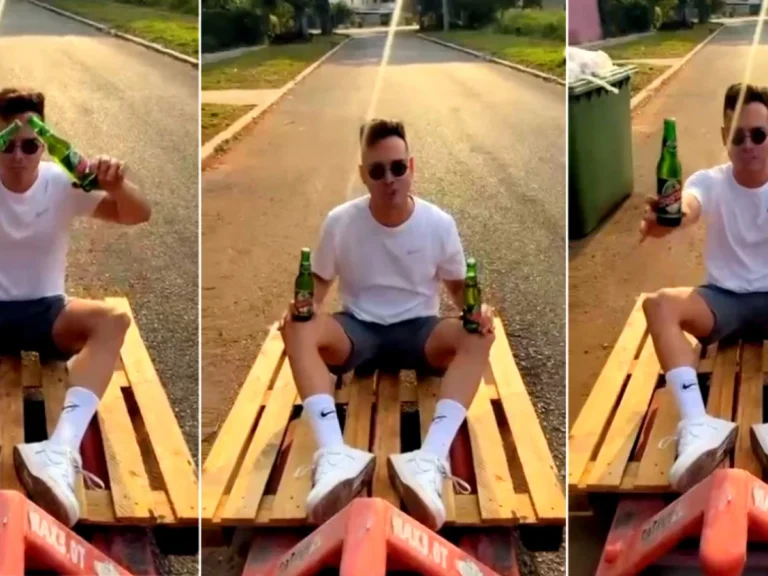 Sandro Castro, nieto de Fidel Castro, en un polémico video "felicitando" a las madres cubanas con cerveza Cristal.