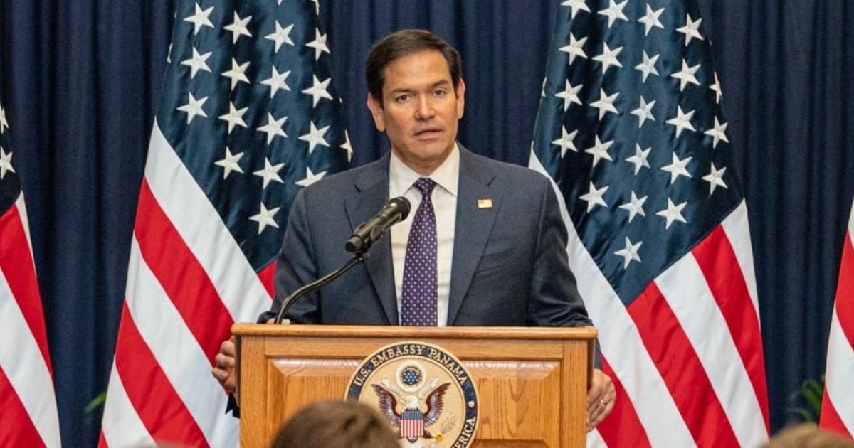 El Secretario de Estado Marco Rubio anunciando la nueva política de restricción de visas contra la censura.