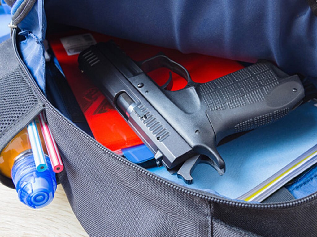 Pistola encontrada en la mochila de un estudiante de la escuela primaria Panther Run en Palm Beach, generando alerta de seguridad.