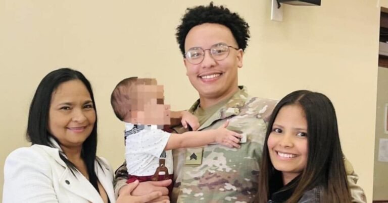 El sargento Ayssac Correa junto a su esposa Shirly Guardado, quien fue deportada por EEUU a Honduras el día de su cumpleaños.