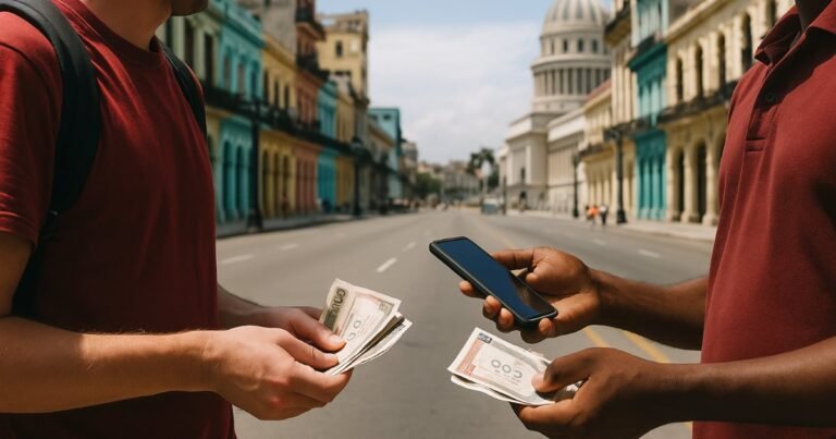 Captura de pantalla mostrando la oferta de venta de saldo de ETECSA en el mercado informal cubano a precios inflados.