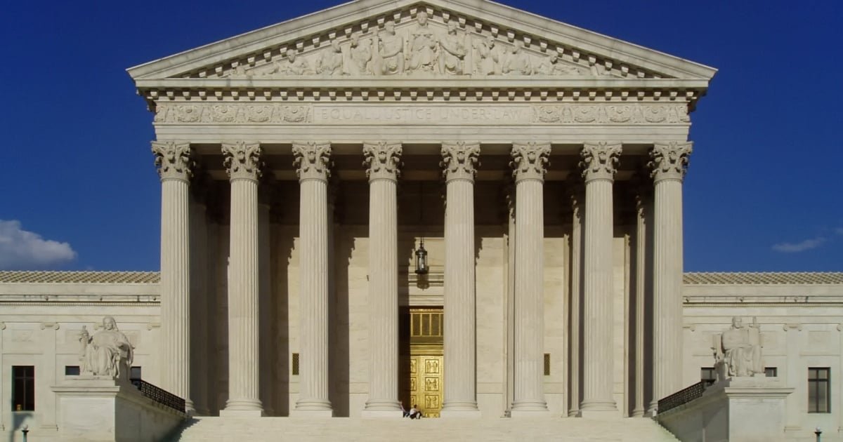 Fachada del edificio de la Corte Suprema de Estados Unidos en Washington D.C.