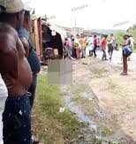 Escena del accidente de pipa en Santiago de Cuba, con el camión volcado en la carretera.