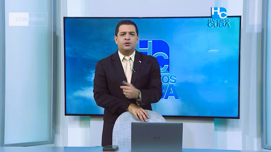 Funcionarios del régimen cubano en el programa Hacemos Cuba explicando por qué el fraude a ETECSA será tratado como sabotaje.
