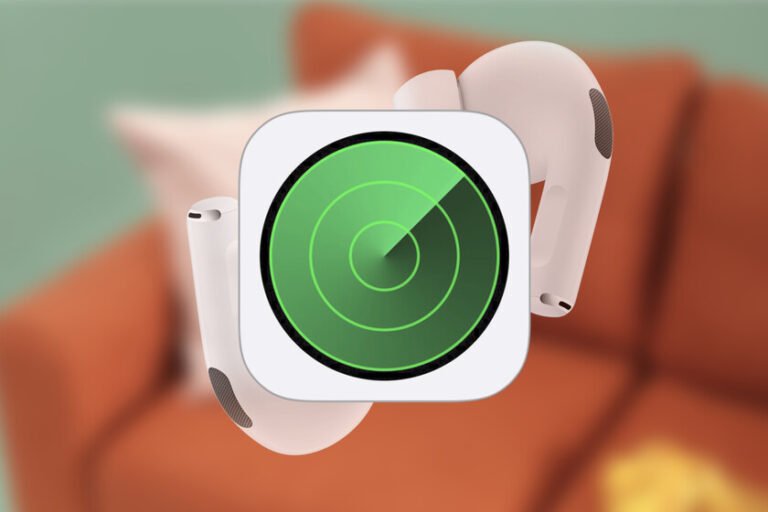 Mapa de la app Encontrar de Apple mostrando la ubicación de unos AirPods