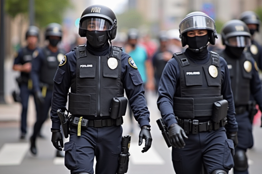 Disturbios en Los Ángeles durante protestas contra ICE que resultaron en cargos para manifestantes.