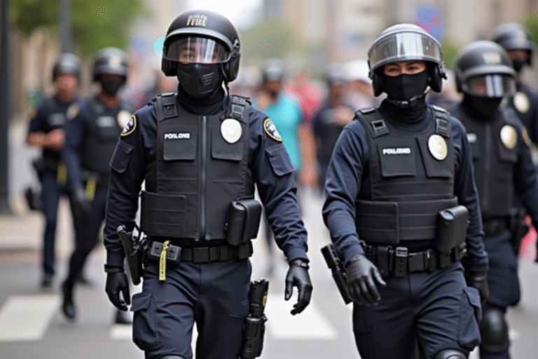 Disturbios en Los Ángeles durante protestas contra ICE que resultaron en cargos para manifestantes.