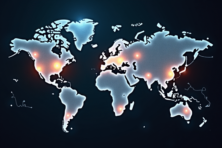 A world map highlighting China and the United States with rare earth icons and technological gears, symbolizing the trade agreement for access to these minerals.