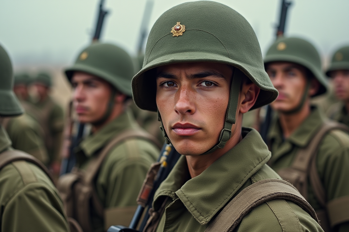 Joven soldado cubano en la guerra de Ucrania, representando a los reclutados por Rusia.