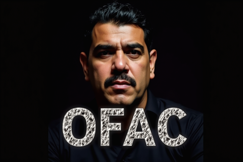 Gráfico con el rostro de Nicolás Maduro y el sello de la OFAC, con el texto "Cartel de los Soles: Organización Terrorista".
