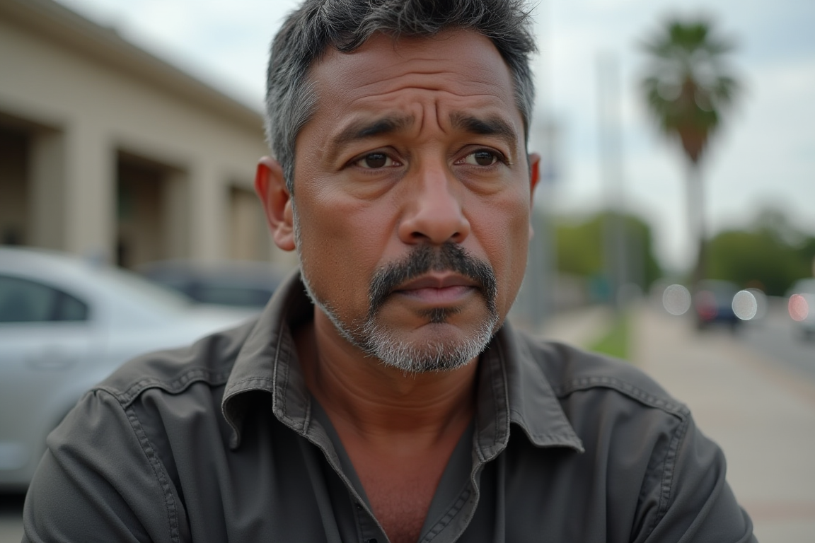 Migrante mexicano relatando su experiencia tras ser engañado en la frontera de Estados Unidos.