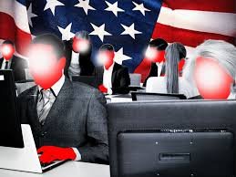 Ilustración sobre el uso de la inteligencia artificial (IA) por parte del DOGE, el Departamento de Eficiencia Gubernamental de Trump.