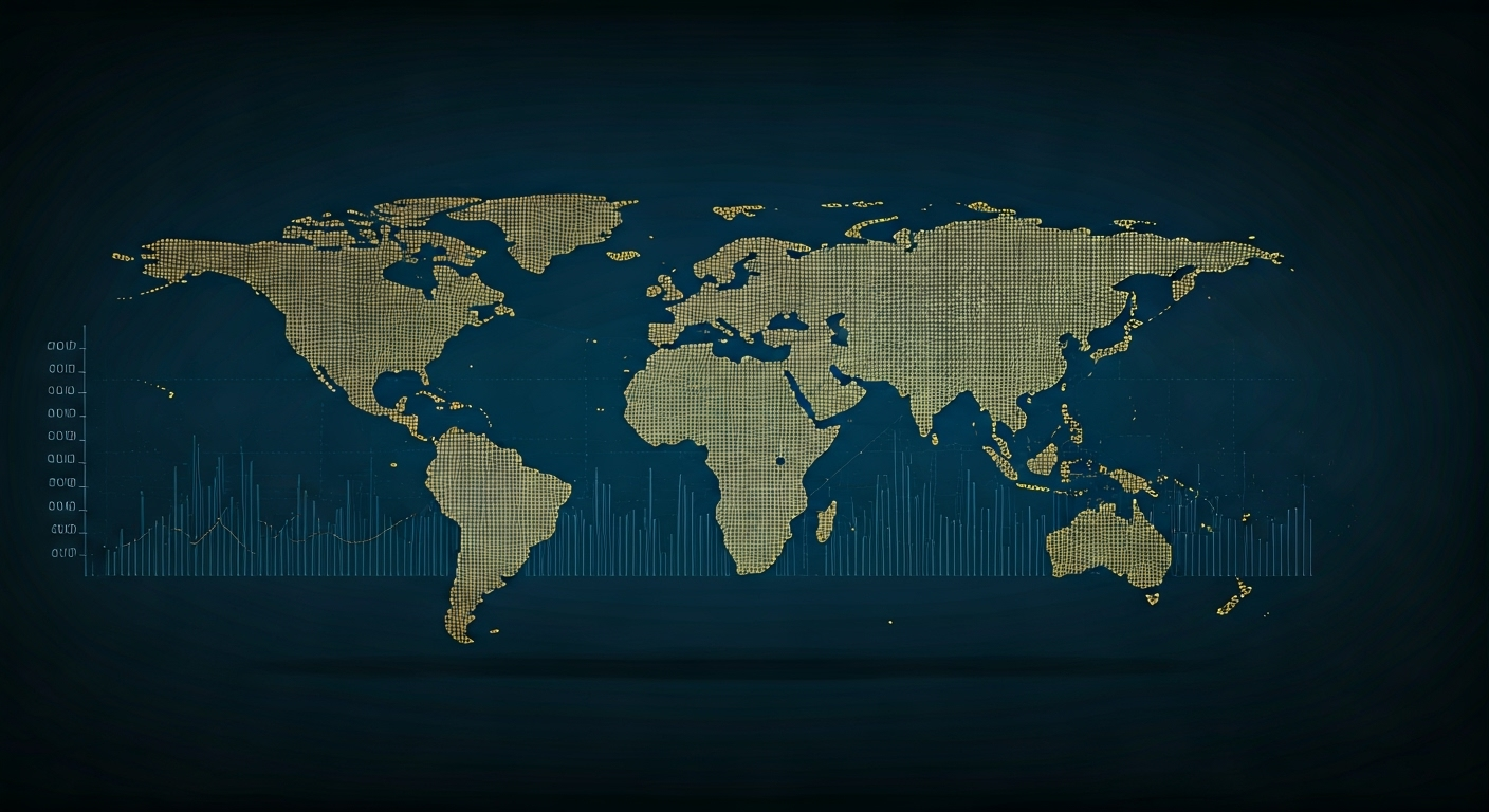 Representación simbólica de la migración a Estados Unidos con estilo visual periodístico y datos económicos.