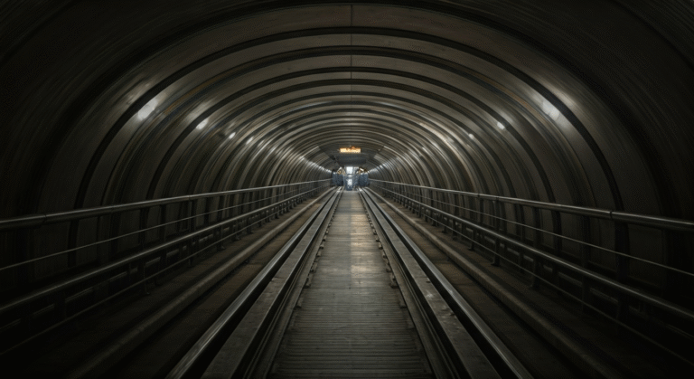Representación simbólica de la resistencia y los desafíos urbanos en una metrópolis sin personas.
