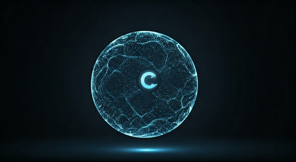 Representación simbólica de la captura de carbono en la industria tecnológica con un enfoque en la sostenibilidad ambiental.