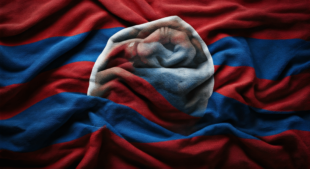 Representación simbólica de la crisis migratoria y familiar en Estados Unidos con estilo visual periodístico.