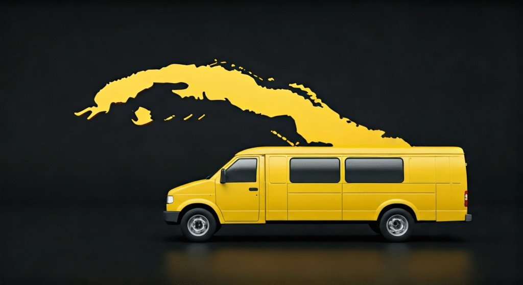 Representación simbólica de la crisis energética en Cuba con énfasis en la afectación del suministro eléctrico y el aumento de los apagones, utilizando un estilo visual periodístico.