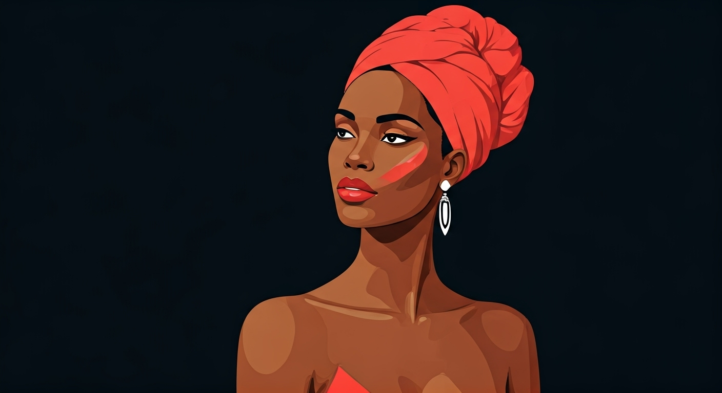 Representación simbólica de la belleza natural cubana con estilo visual periodístico.