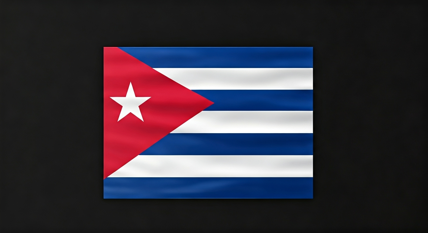Representación simbólica de la represión estatal en Cuba con énfasis en la injusticia y la falta de libertad de expresión. ```