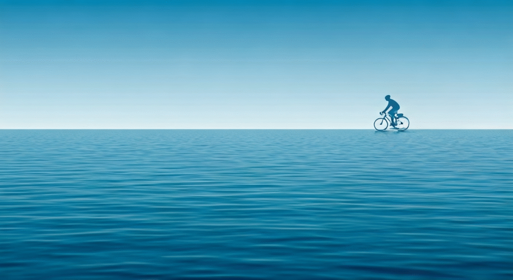 Representación simbólica de la actividad ciclónica en el Atlántico con estilo visual periodístico.