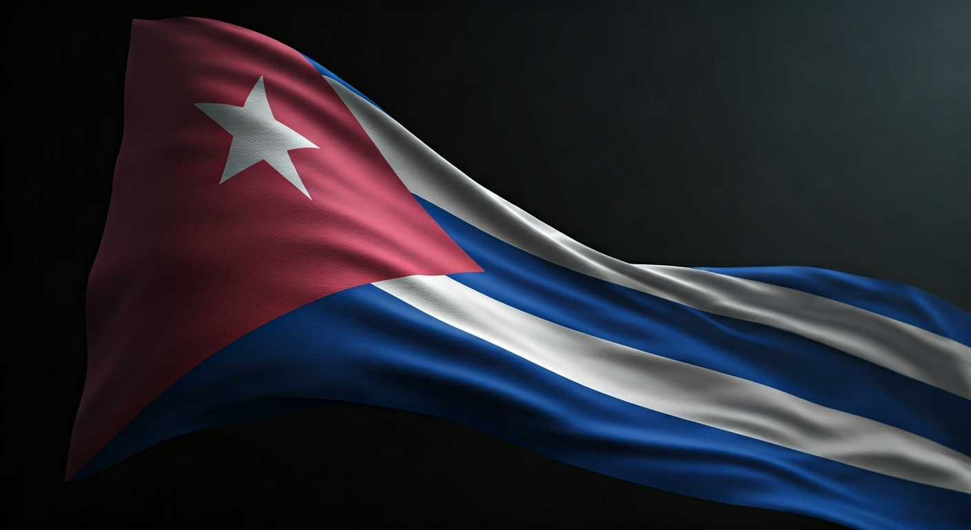 Representación simbólica de la opacidad en la gestión económica cubana con estilo visual periodístico.