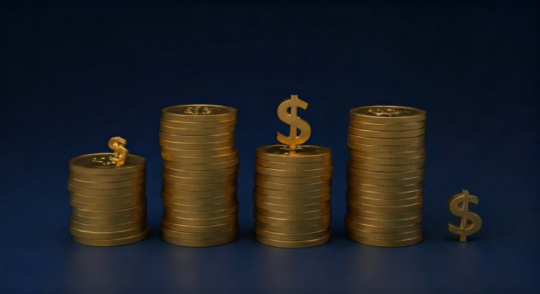 Representación simbólica de la fluctuación del mercado cambiario en Cuba con énfasis en el dólar y el euro, utilizando colores que evocan estabilidad e incertidumbre.