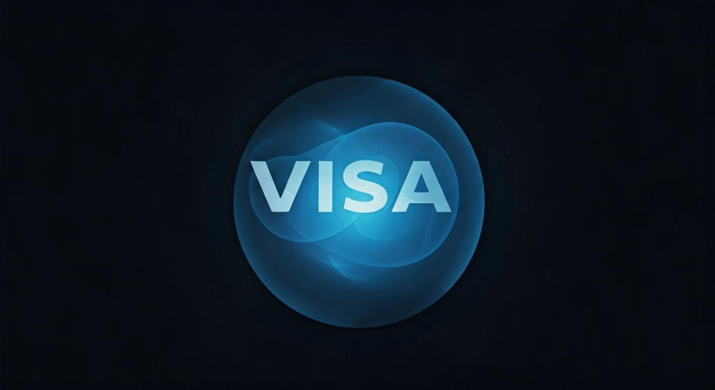 Representación simbólica de la regulación de visas de trabajo con estilo visual periodístico.
