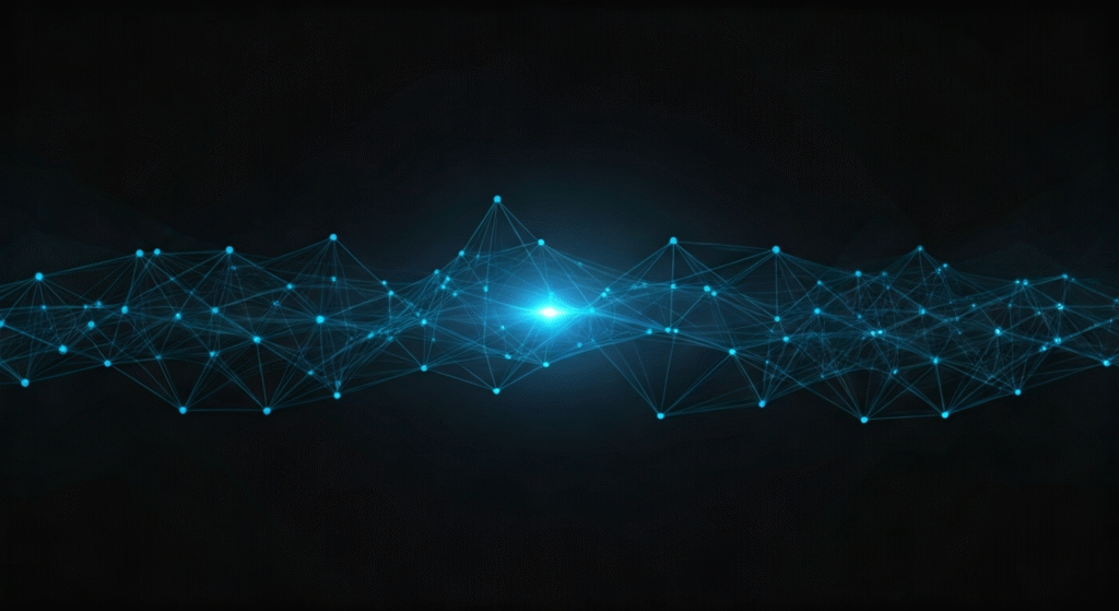 Representación simbólica de una conexión a distancia digital con estilo visual periodístico.