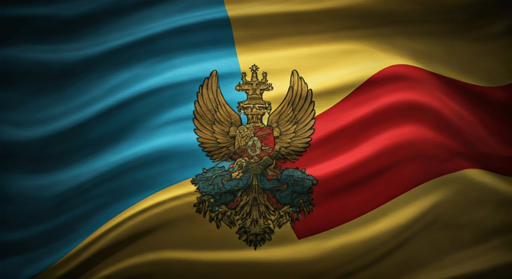 Representación simbólica del éxito y la superación personal en el contexto deportivo y de migración, con un estilo visual periodístico.