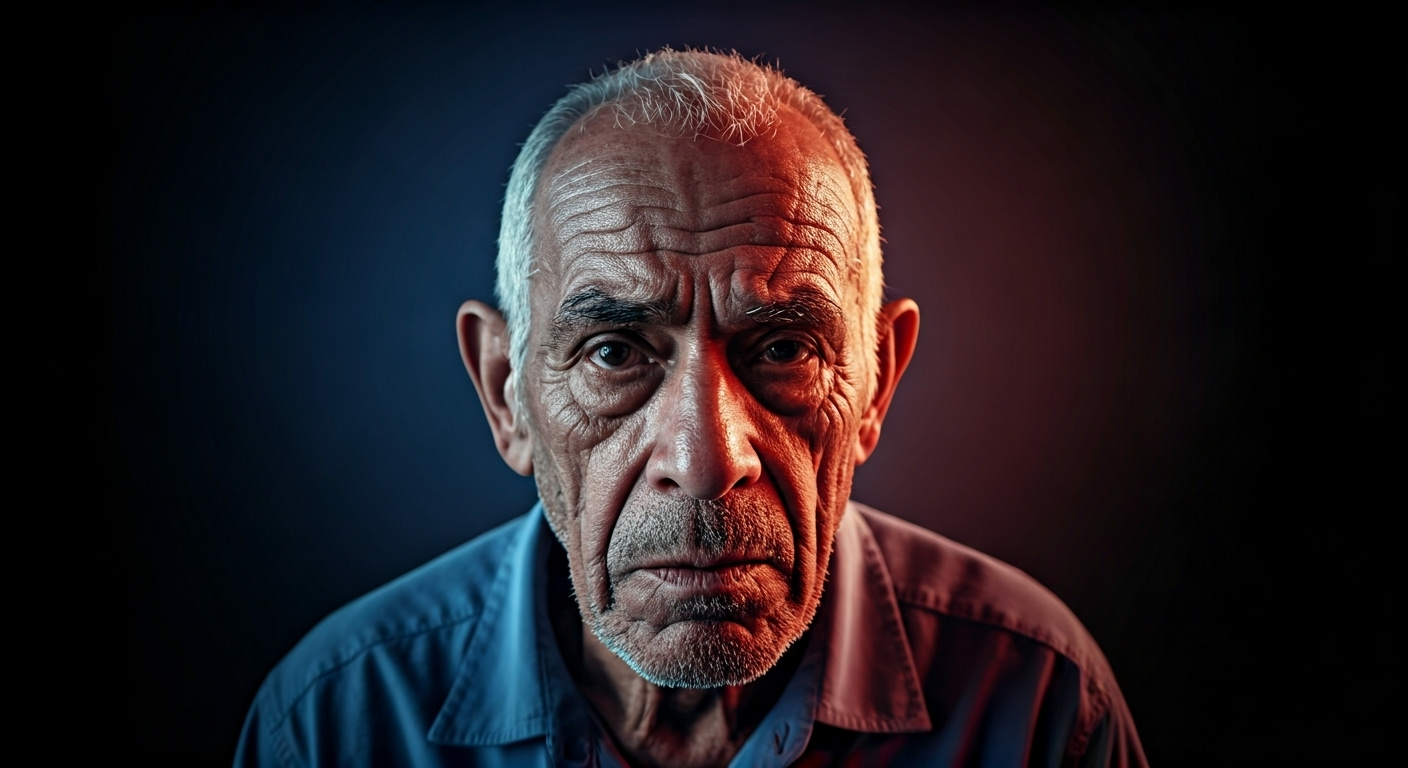 Representación visual de la problemática del abandono y la falta de recursos que enfrentan las personas mayores en Cuba, simbolizada por un adulto mayor.