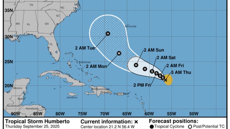 Humberto se convertirá en huracán. Tormenta podría formarse cerca de Florida