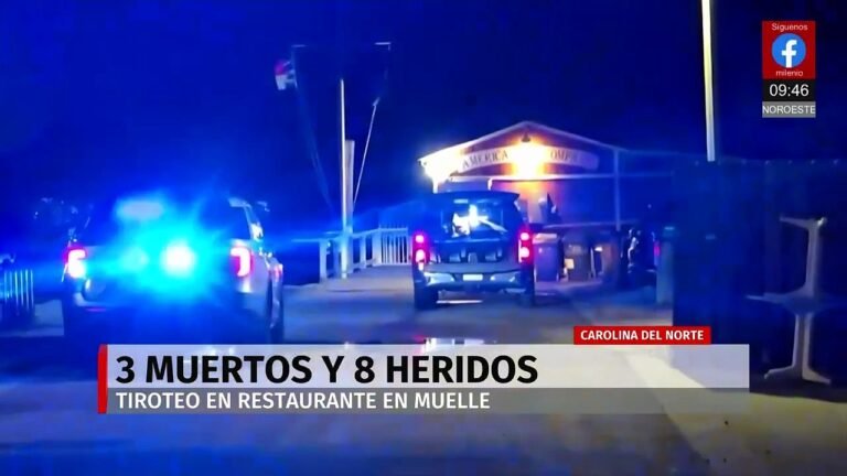 Tirador desde embarcación deja 3 muertos y 8 heridos en restaurante de muelle de Carolina del Norte