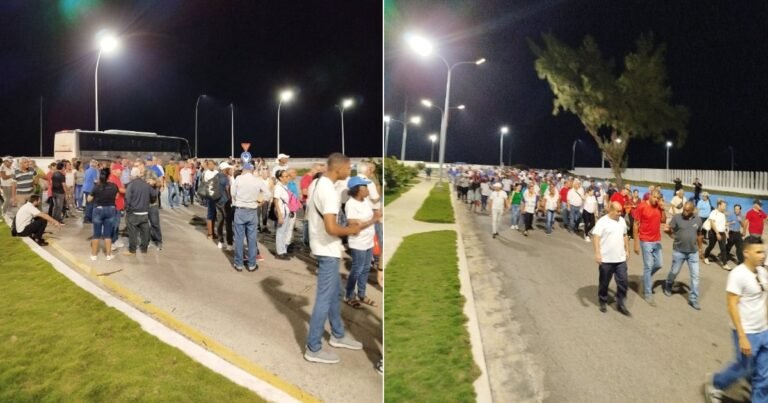 Empleados de la UNE Desfilan por Maduro Mientras el País se Sume en la Oscuridad