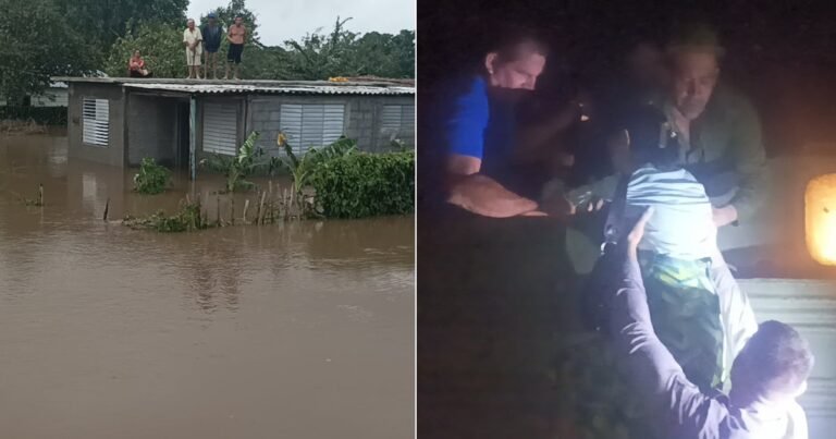 Rescatan a 38 Personas Atrapadas por Crecida de Río en Holguín