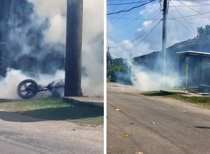 Se Incendia una Bicimoto en Arroyo Naranjo, un Incidente Cada Vez Más Común en las Calles de La Habana
