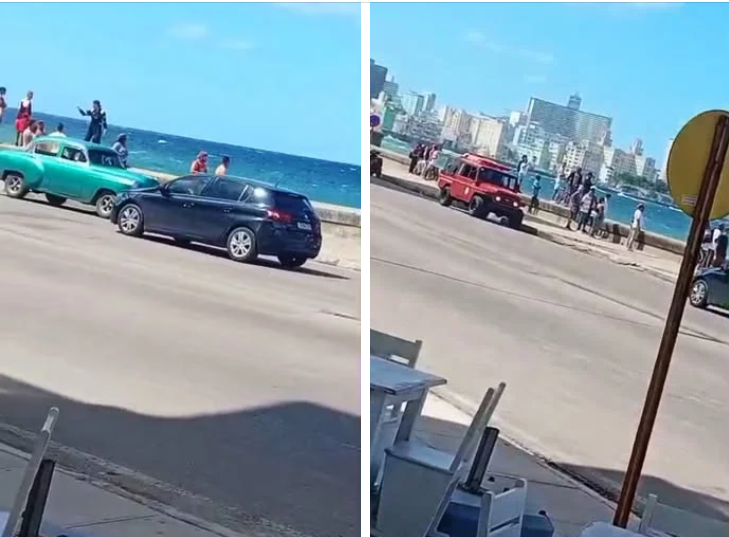 Bomberos de La Habana Realizan Búsqueda de Persona Desaparecida en el Malecón