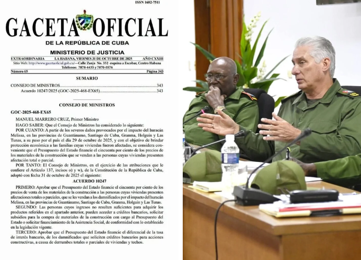 Descrédito popular rodea promesas de Díaz-Canel para recuperación post-Melissa