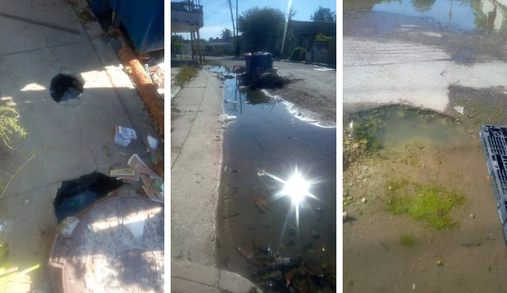 Tres años de abandono: calle inundada y contaminada en Playa, La Habana