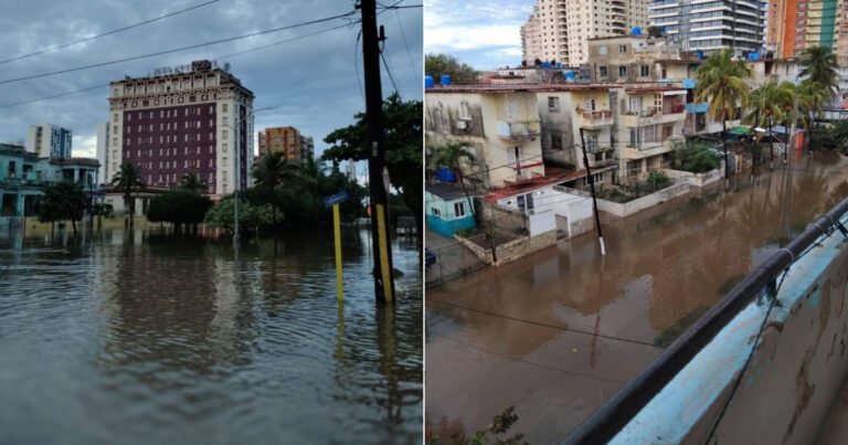 Vedado habanero en alerta por inundaciones: vecinos culpan a alcantarillado colapsado y acumulación de basura 1765728509-inundaciones-zonas-bajas-vedado-reflejan-deficiencias-higiene-recogida-desechos-habana