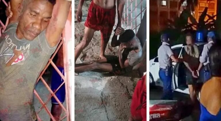 Vecinos de El Salao, Santiago de Cuba, atrapan a presunto ladrón y lo amarran a una reja mientras esperan a la policía