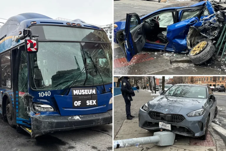 Autobús del MTA choca contra múltiples autos en el Bronx en una escena «de película»