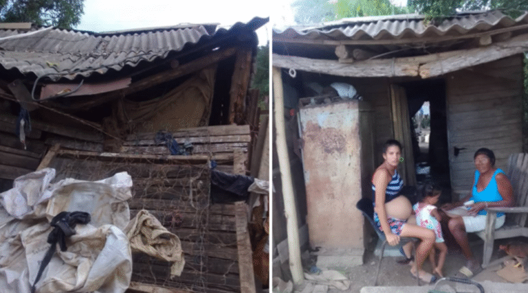 Denuncia – Olvidadas por el Ciclón: Familia con Mujer Embarazada en Yara Vive en Condiciones Inhumanas Tras la Inundación