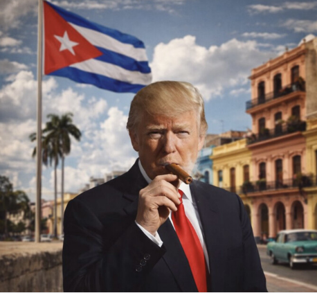 Trump comparte imagen de sí mismo «fumando un puro en La Habana» en medio del ultimátum a Cuba