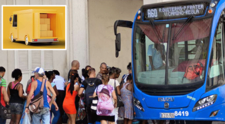 Denuncian que camiones de paquetería recogen pasajeros sobre los bultos y cobran 200 pesos en Colón